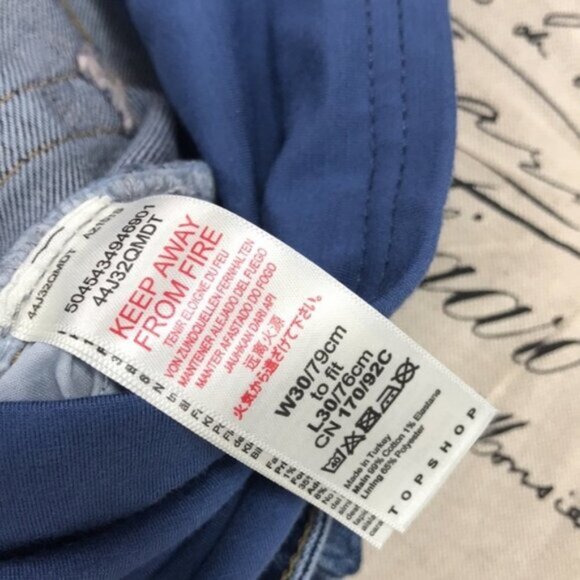 TOPSHOP MATERNITY MOTO Over Bump Raw Hem Leigh Jeans - Picture 10 of 10